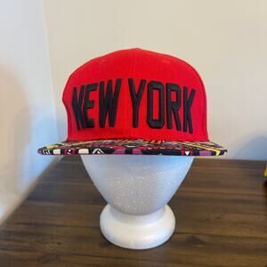 New York Snapback with Geometric Brim